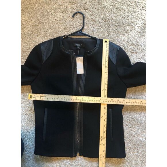 Ann Taylor Women’s Black Zip Up Elegant Jacket Blazer Size Petite S NWT - Picture 6 of 7